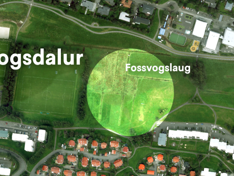 Fyrirhuguð staðsetning Fossvogslaugar