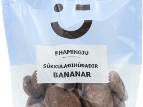 Hamingju súkkulaðihúðaðir bananar