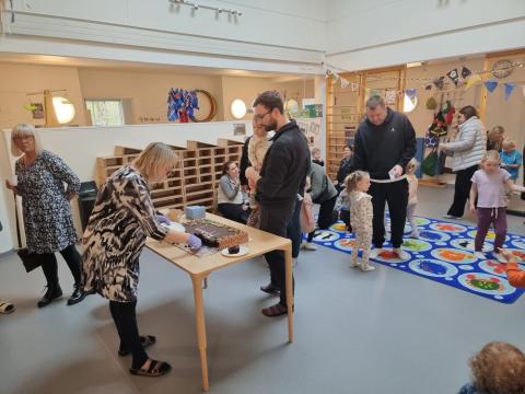 Open house at Fífuborg following renovations.
