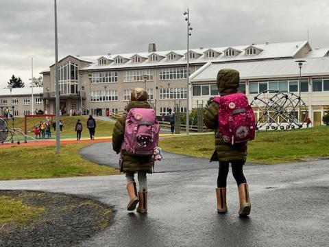 Children on their way to school.