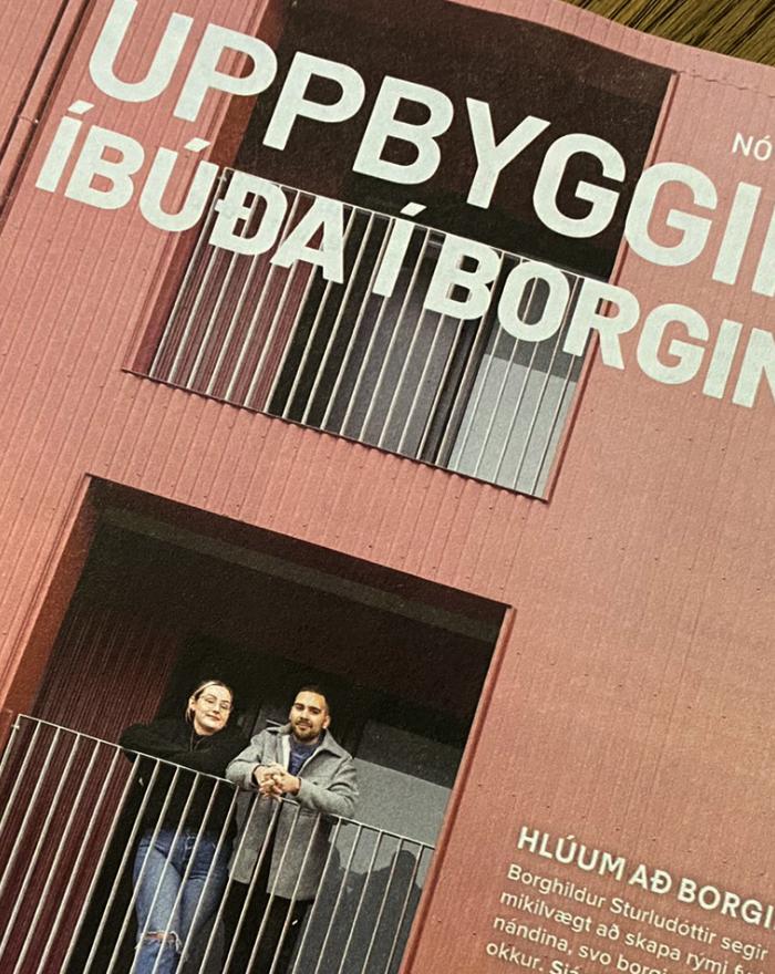 Mynd af forsíðu kynningarrits um uppbyggingu íbúða í borginni.