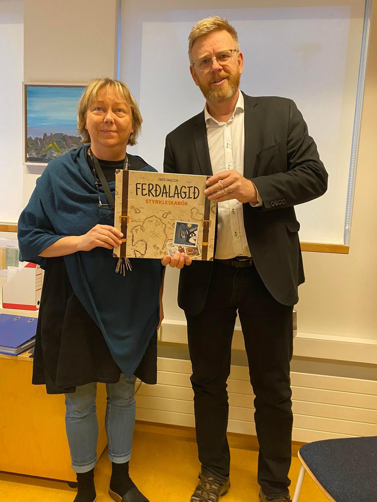 Sólveig og Jón Páll í Laugalækjaskóla