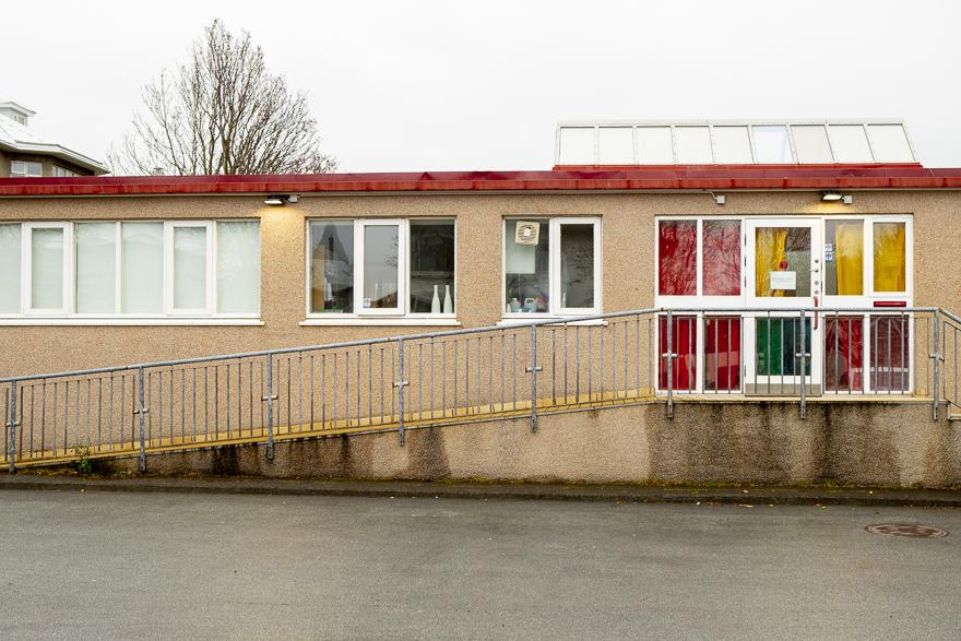 Lágreist hús sem hýsir leikskólann Hlíð, Eskihlíð