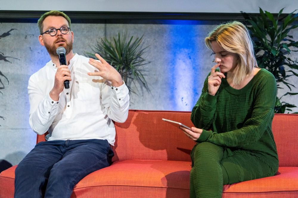Arnar og Vigdís á málþingi
