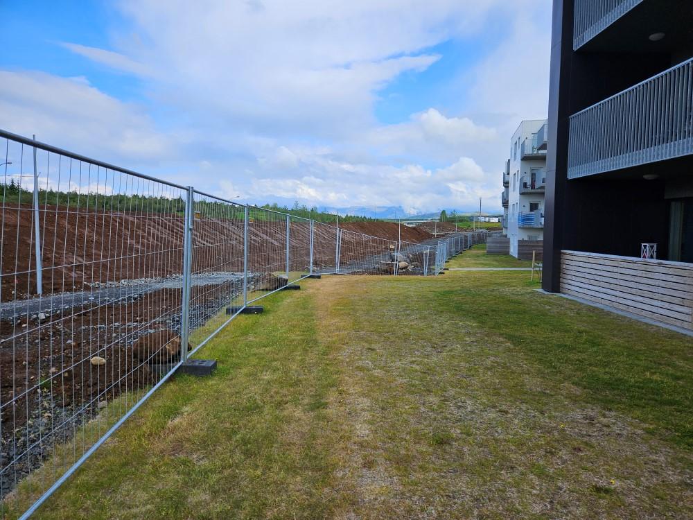 Mynd tekin af framkvæmdasvæði í Norðlingaholti 8. ágúst 2023.