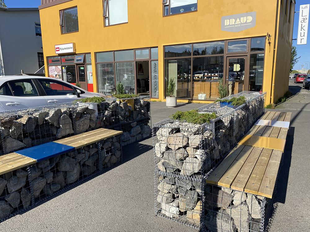 Nýr áningastaður við Hrísateig og Laugalæk.