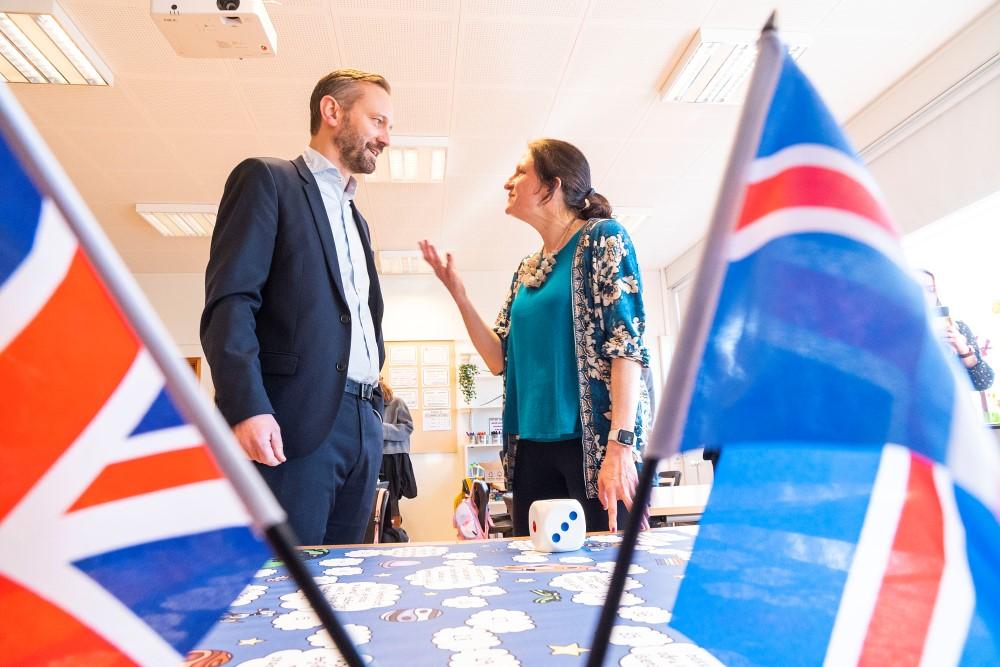 Einar Þorsteinsson borgarstjóri og sendiherra Breta Bryony Mathews