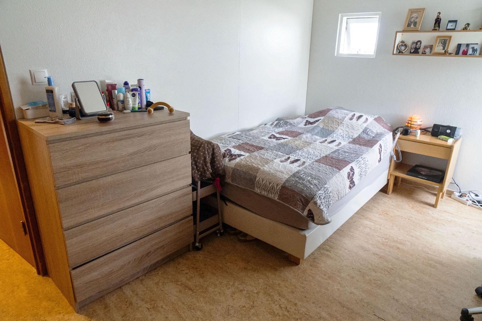 Svefnherbergi í einni af íbúðunum á Norðurbrún.