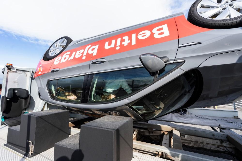 A rollover simulator was on site.