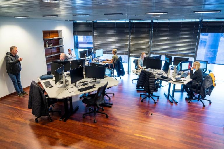 Vinnuaðstaða starfsfólks Grindavíkurbæjar á annarri hæð Ráðhússins