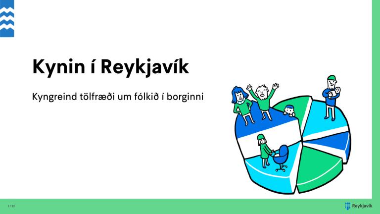 Grafísk mynd, forsíða bæklings um kynin í borginni