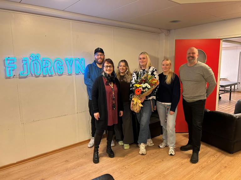 Starfsfólk í félagsmiðstöðinni Fjörgyn 