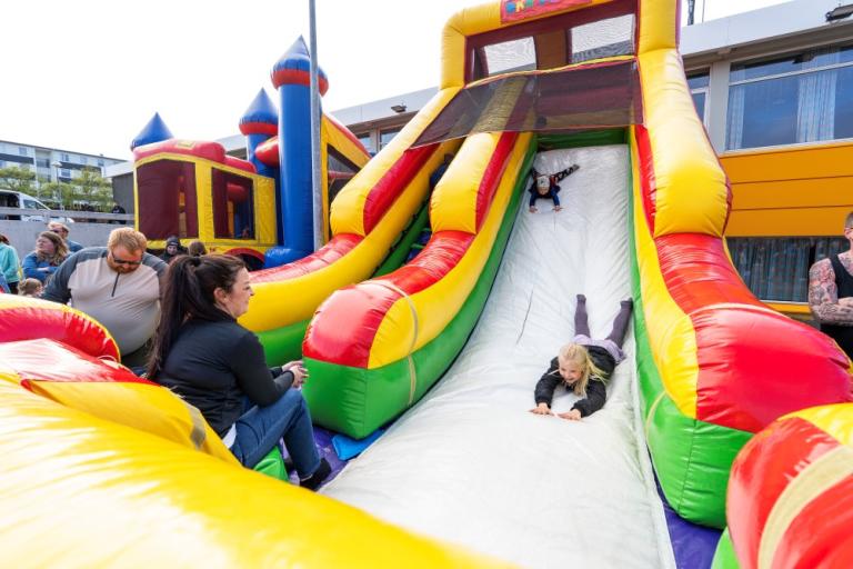 The bounce house was a hit.