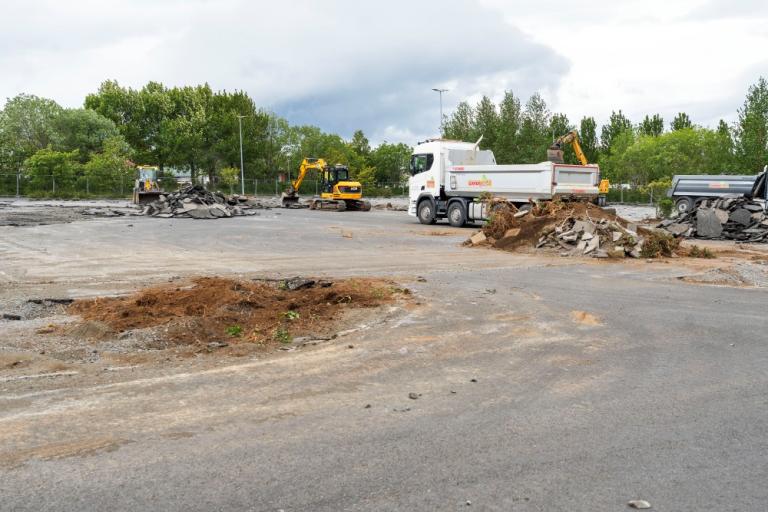 Groundwork for temporary school campus has begun.