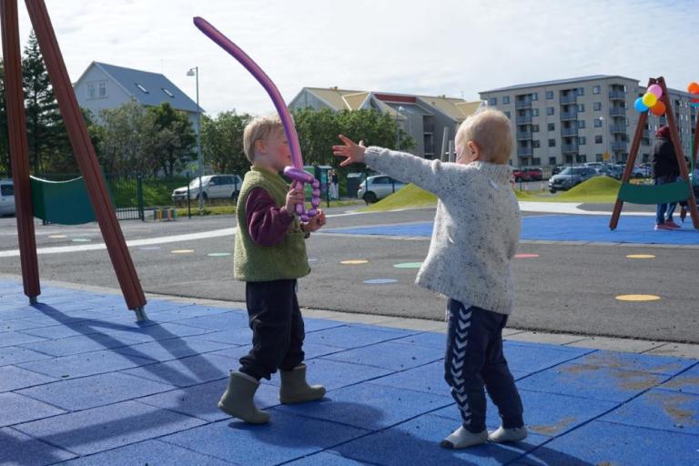 Summer celebration at Ævintýraborg on Eggertsgata.