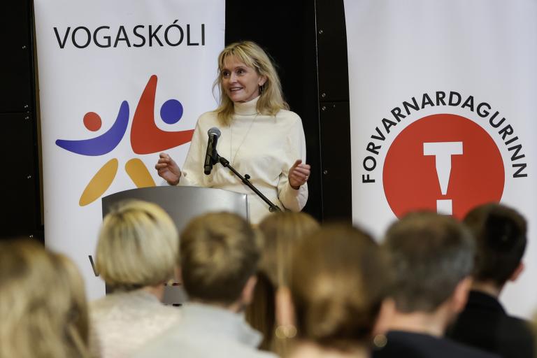 Mayor Heiða Björg Hilmisdóttir at Prevention Day 2025. 