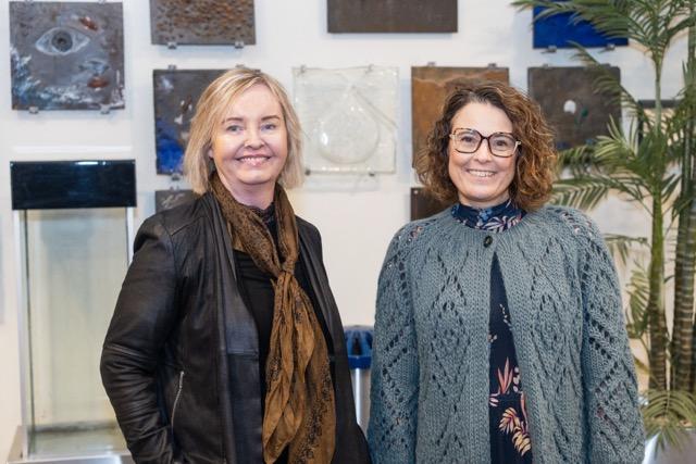 Lovísa, principal, and Guðbjörg, assistant principal.