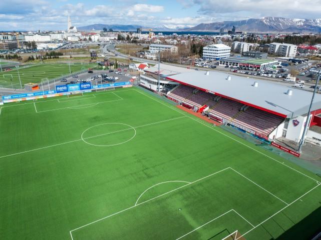 Hlíðarendi, the sports grounds of Knattspyrnufélagið Val.