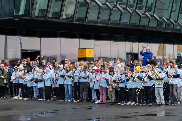 Young people of all ages participated, pictured here ready to perform at this year's Reykjavík Arts Festival.