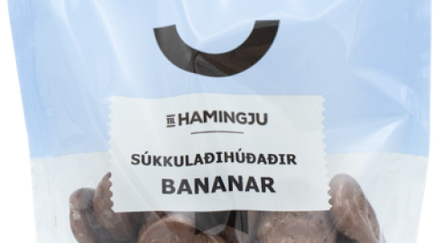 Hamingju súkkulaðihúðaðir bananar