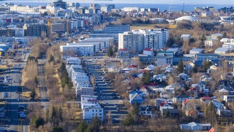 loftmynd af Reykjavík