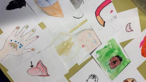 Children working on Week6 projects