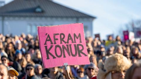 The 2024 women's strike - outdoor rally at Arnarhóll