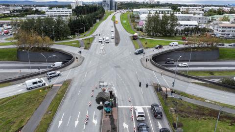 Höfðabakkabrúin yfir Vesturlandsveg.
