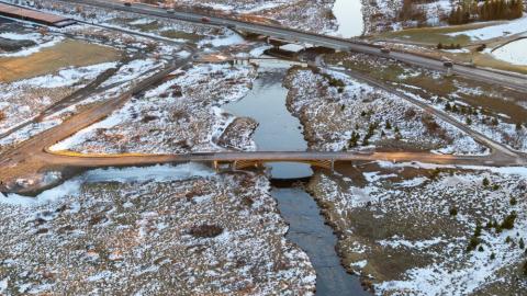 Timber bridge over Dimma is open to pedestrians and cyclists