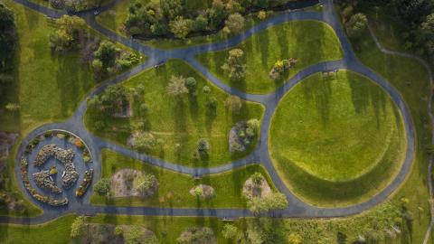 Aerial view of the Botanic Garden