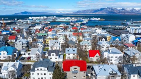 Aerial view of Reykjavík